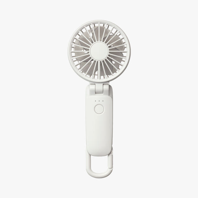 리듬 휴대용선풍기 화이트 미니 접이식 손선풍기 2중 날개 저소음