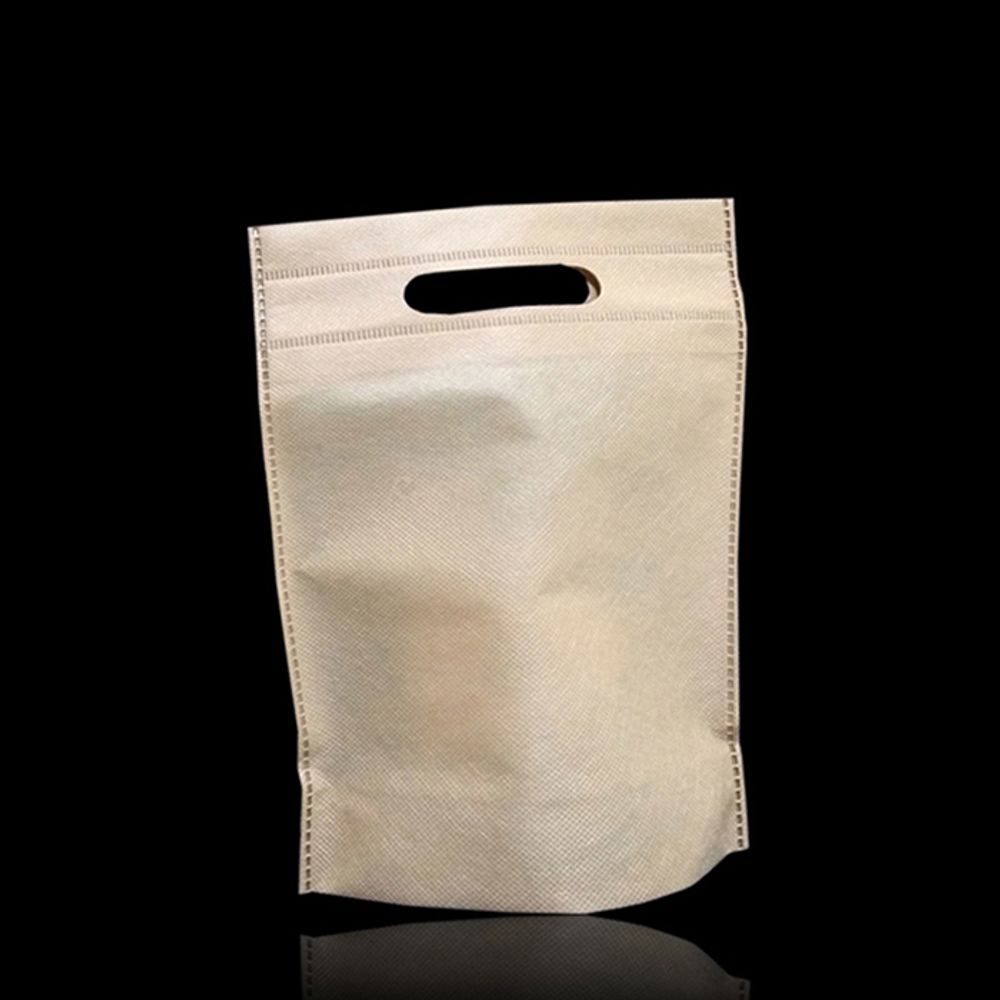 부직포 펀칭 쇼핑백 베이지 20X30cm 바닥8cm 50매 - 상품 이미지