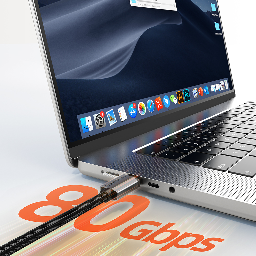 케이블타임 USB4 V2.0 8K 80Gbps 240W C타입 케이블 1m, 1개 - 상세 이미지 2