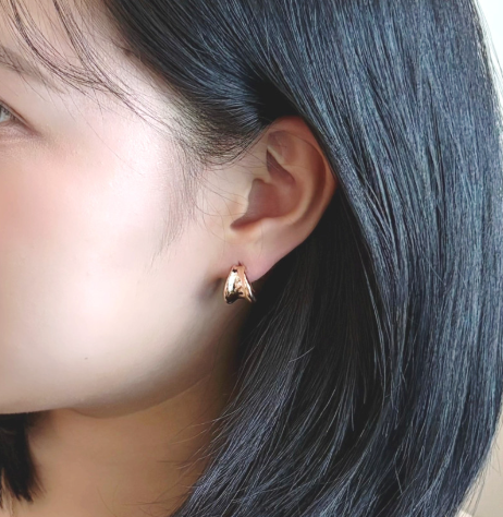 브리예뜨 14k 볼드 볼륨 물방울 원터치 귀걸이 한쌍 귓볼 포인트 데일리 - 상세 이미지 3