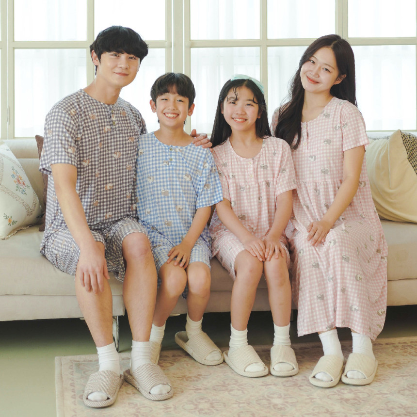 폭스클럽 여름 잠옷 여성 원피스잠옷 냉감 편한 빅사이즈 패밀리 홈웨어 파자마
