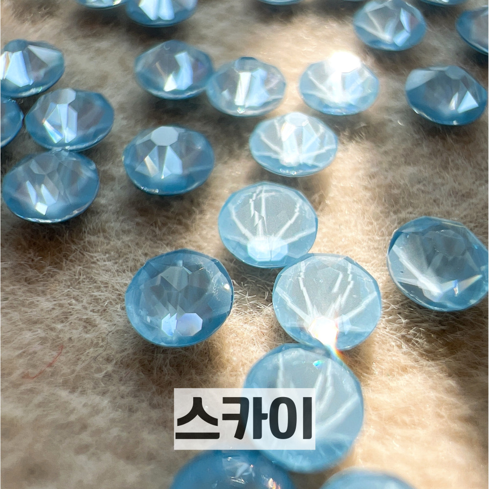 스와로브스키 원형 평스톤 스카이 이그나이트 10개 셀프 네일 스와 스톤 SS5~SS20 - 상세 이미지 5