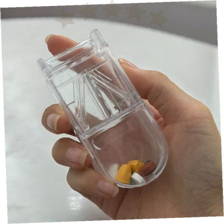 약 복용 보조 투명 알약 절단 커터기 분할 용량 조절 편리한 약물 관리 가정용