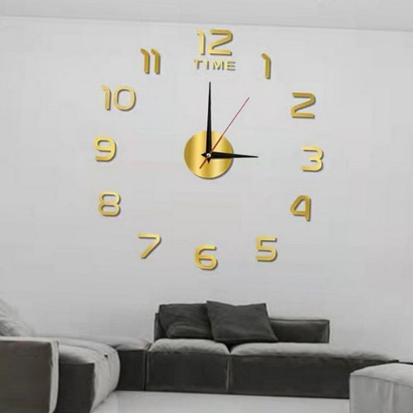 인테리어 diy 벽 시계 무소음 부착식 벽 시계 아크릴 거실 - 상품 이미지