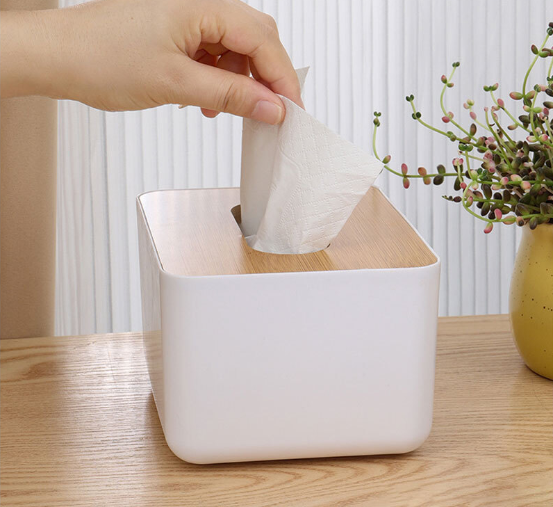 업소용 사각 식당 냅킨 휴지 케이스 통 디스펜서 우드 화이트 화장지 카페 - 상세 이미지 5