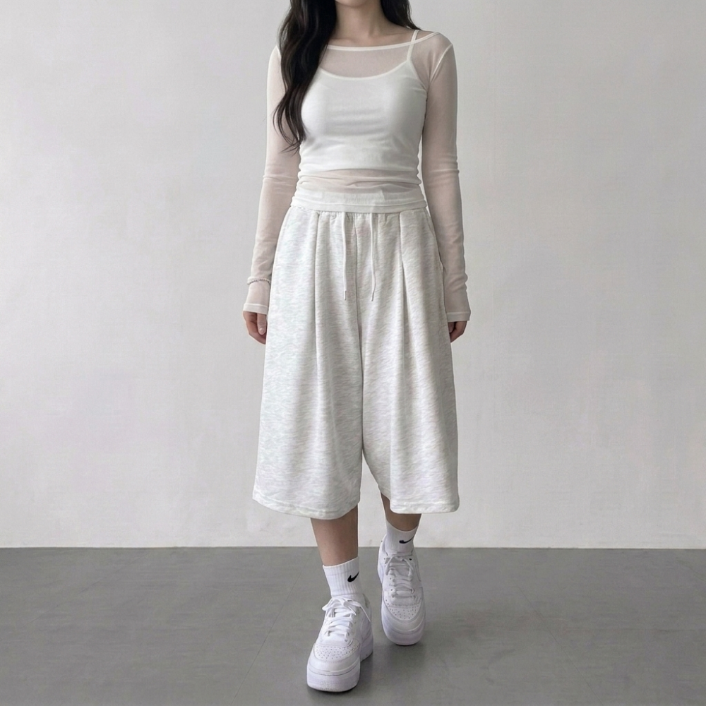 1+1 여성버뮤다팬츠 버뮤다팬츠여자 여성7부바지 상품 이미지