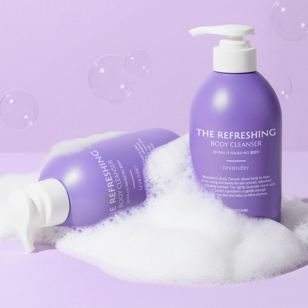 [2개] 뷰디아니 향좋은 바디클렌저 라벤더오일 민감성 온가족 저자극 바디워시 450ml - 상품 이미지