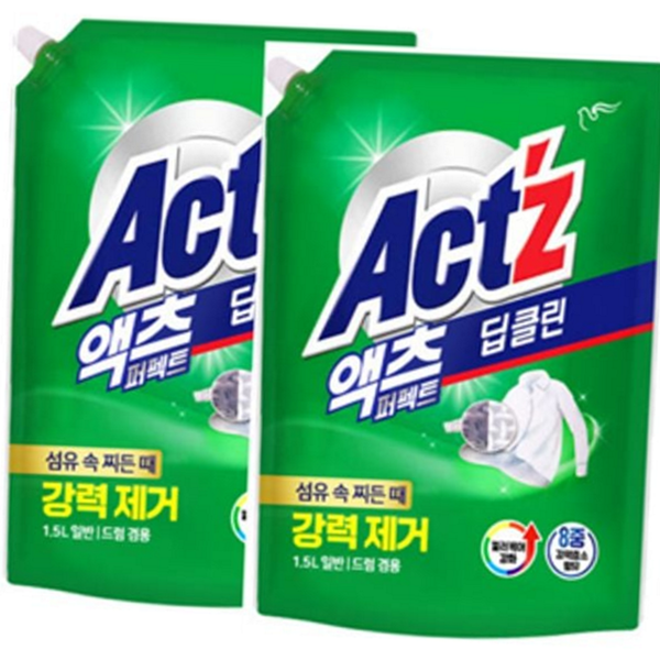 대용량 액체 세탁 세제 리필용 세탁 세제 리필 찌든때 섬유케어 - 상품 이미지