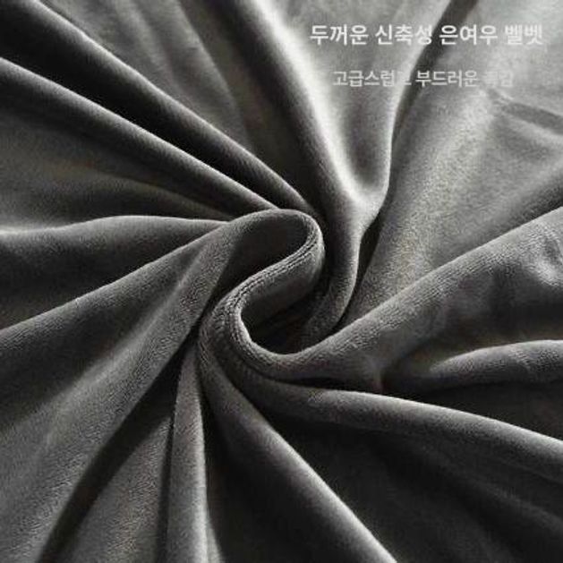 벨벳 소파 사각형 커버 스툴 리폼 검정색 소형 블랙 실버폭신이 소형 37-45 x 37-45 x35-40 - 상세 이미지 2
