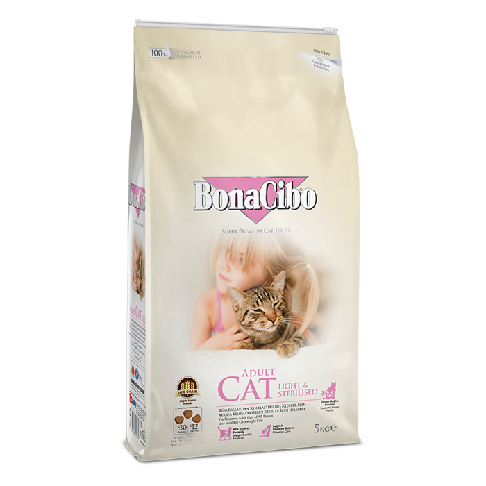 보나시보 슈퍼 프리미엄 고양이 건식 사료 치킨_라이트_스테럴라이즈드, 5kg, 1개 - 상품 이미지