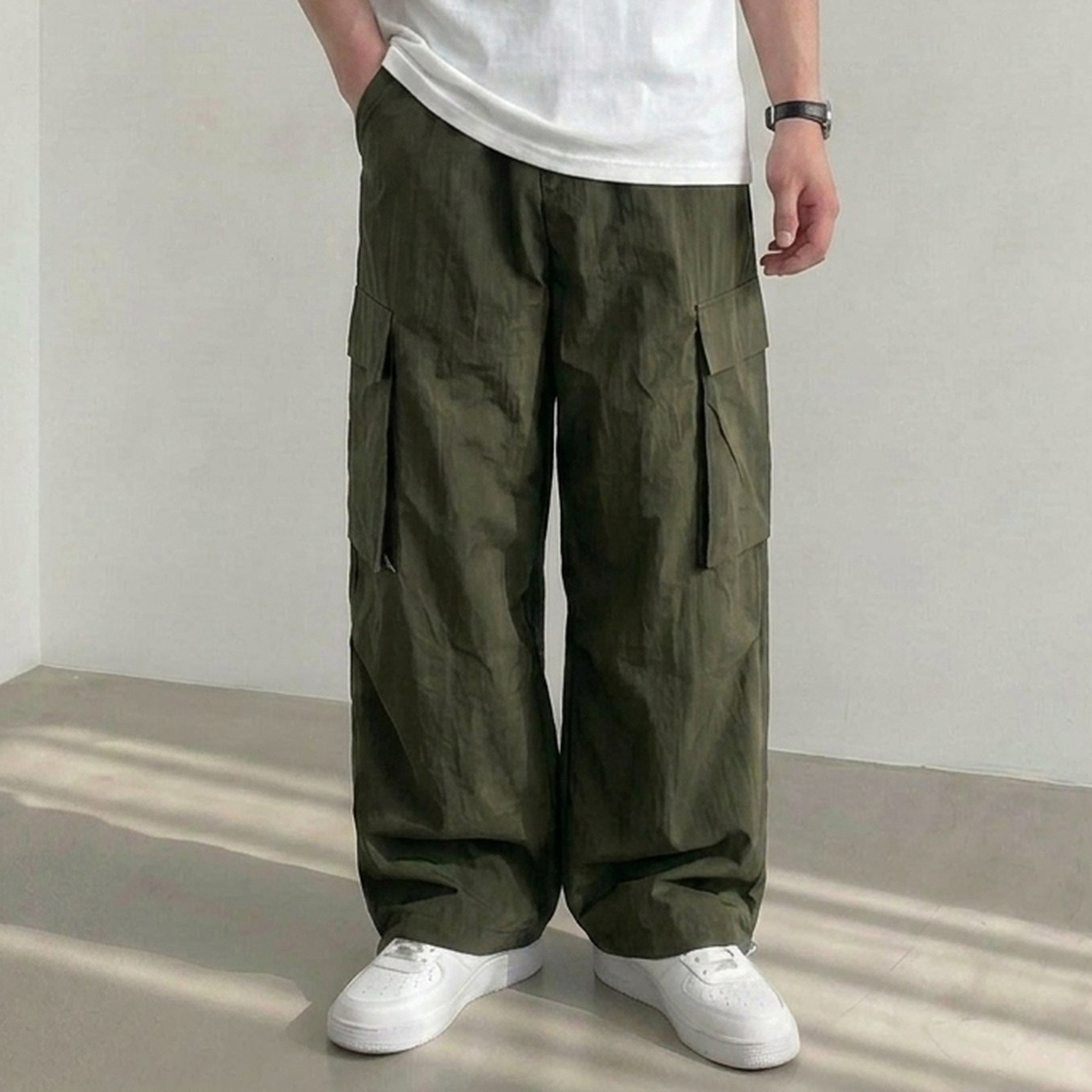 1+1 나일론바지 건빵바지 벌룬팬츠 카고바지 - 상세 이미지 2
