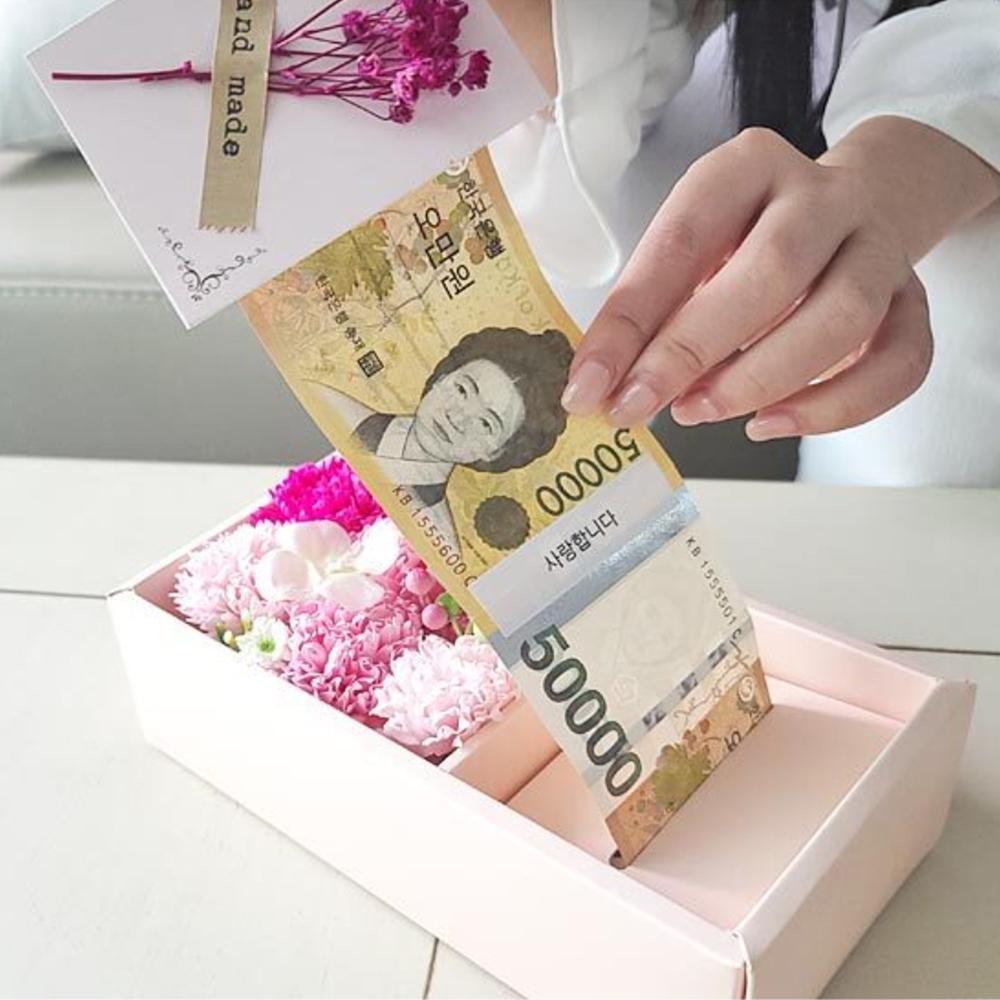 어버이날 용돈 이벤트 서프라이즈 용돈 박스 머니 박스 핑크 - 상품 이미지