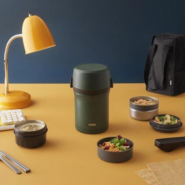 THERMOS 보온 도시락통 도시락 캠핑 학생 직장인용 크림화이트 885ml - 상세 이미지 4