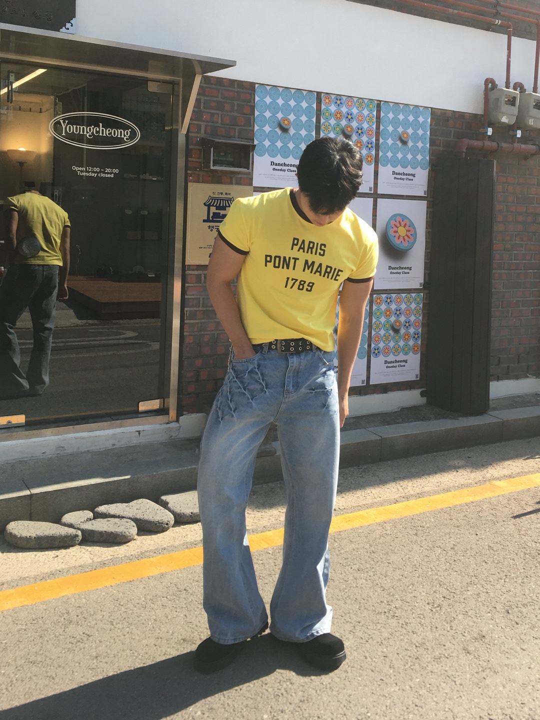 남자 세미플러어진 부츠컷 청바지 이미지 8