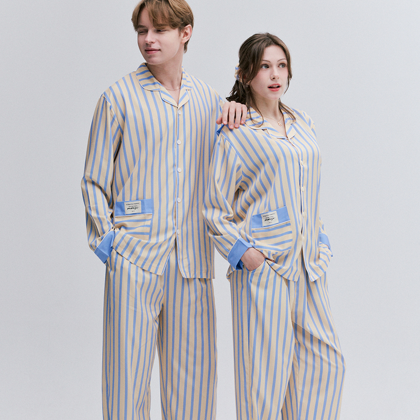 엠엠즈 데이무드 실크핏 성인 긴팔 파자마 간절기 잠옷 상하세트 이미지 3