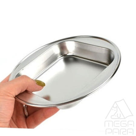 MEGAPARA협력사 포다랑 깔끔하고 실용적인 1구 스텐 간식접시 원형 다용도볼 식당식기