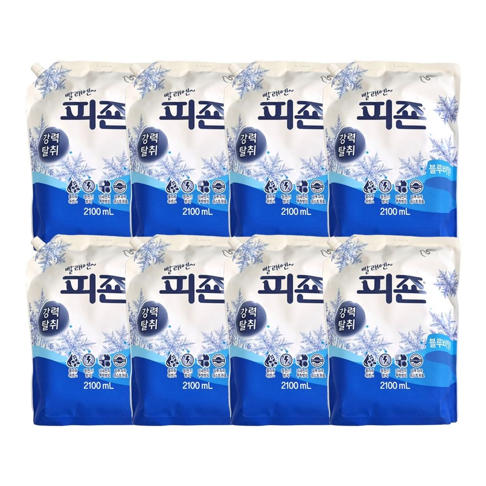피죤 블루비앙카 리필용 2100ml 8입 -1박스 - 상품 이미지