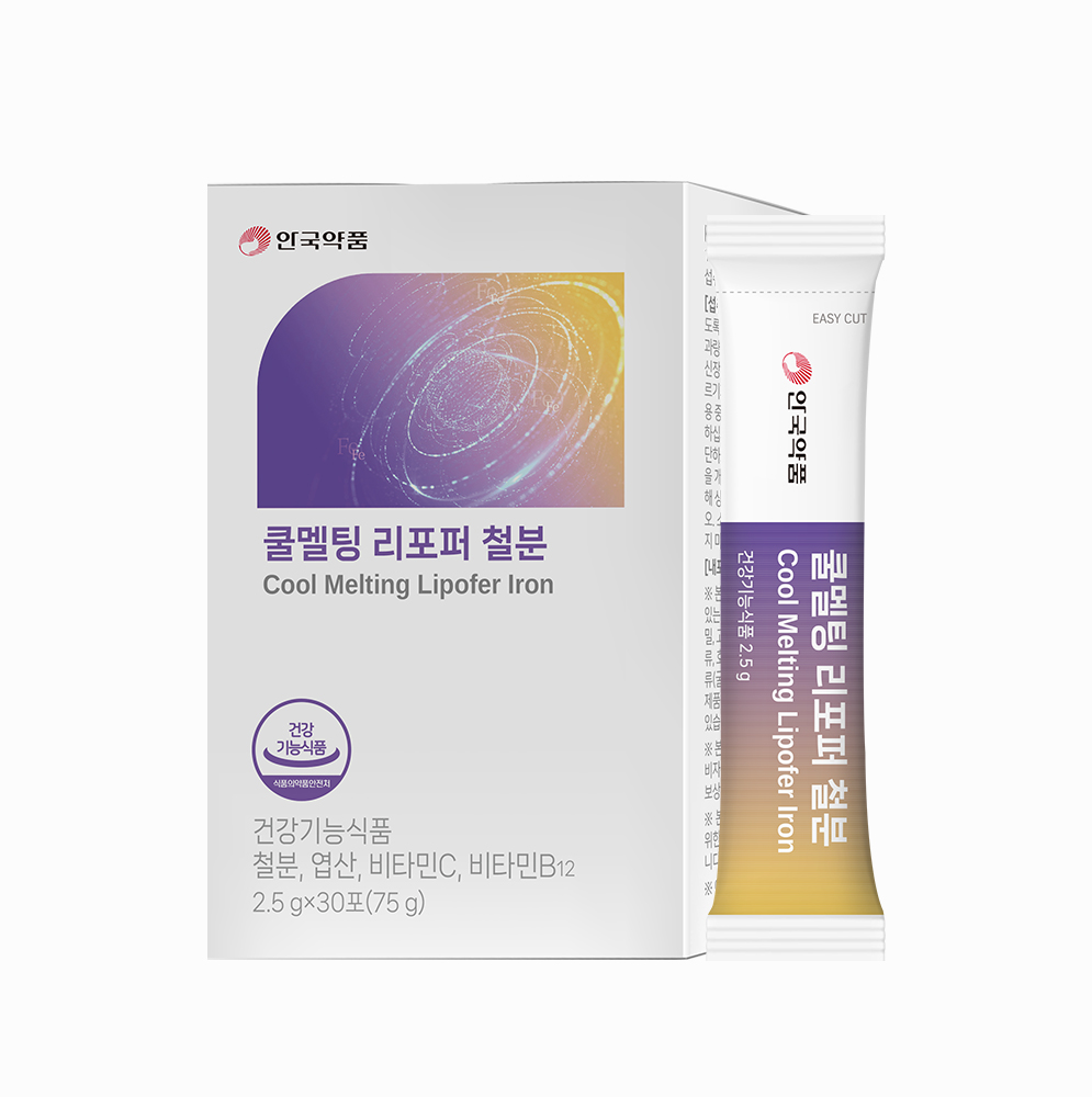 안국약품 쿨멜팅 비헴철 리포퍼 철분 엽산 30포, 1개 - 상품 이미지