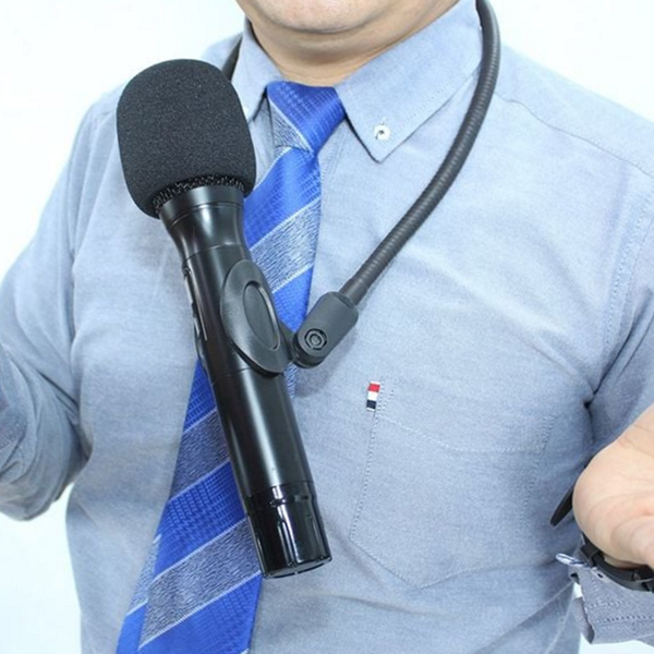 착용형 목걸이 마이크 거치대 스피치 핸즈 프리 마이크 거치대 강의용 - 상품 이미지