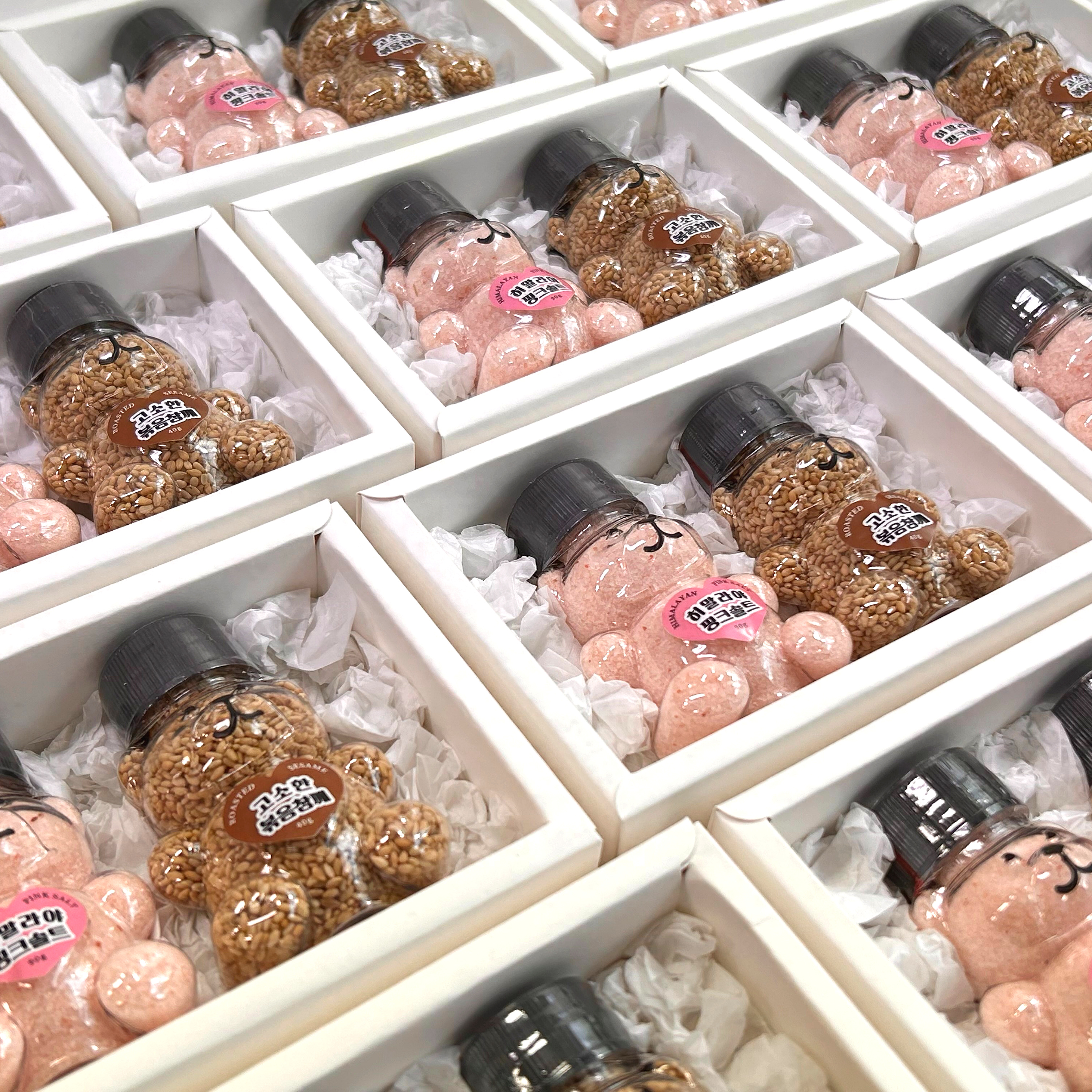 미니 곰돌이 깨 소금 꿀 2종 답례품 퇴사 회사 승진 출산휴가 답례 돌잔치 선생님 선물세트 이미지 6