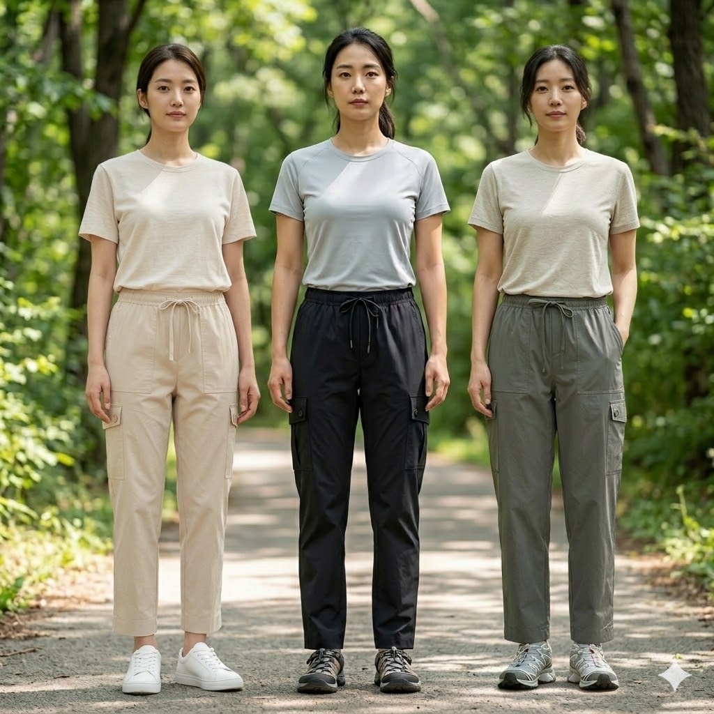 MILLET 밀레 여성 여름 아웃도어 카고 E밴드 10부 등산 바지 - 상세 이미지 5
