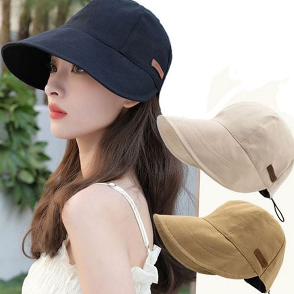 와이드챙 여성 버킷 햇 데일리버킷 여성 스트링 버킷 햇 캐주얼 - 상품 이미지