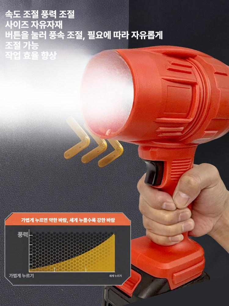 무선 송풍기 충전식 대포 제설기 우스틴스 블로워 콜튼 청소기 풀세트 낙엽 - 상세 이미지 2