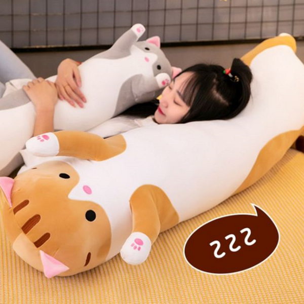 모찌 고양이 바디 필로우 소프트 고양이 롱 쿠션 수면 애착 - 상품 이미지