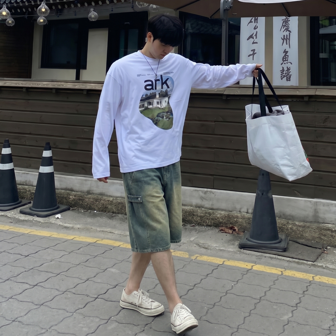 남자버뮤다청반바지 남자7부청바지 흑청바지 이미지 8