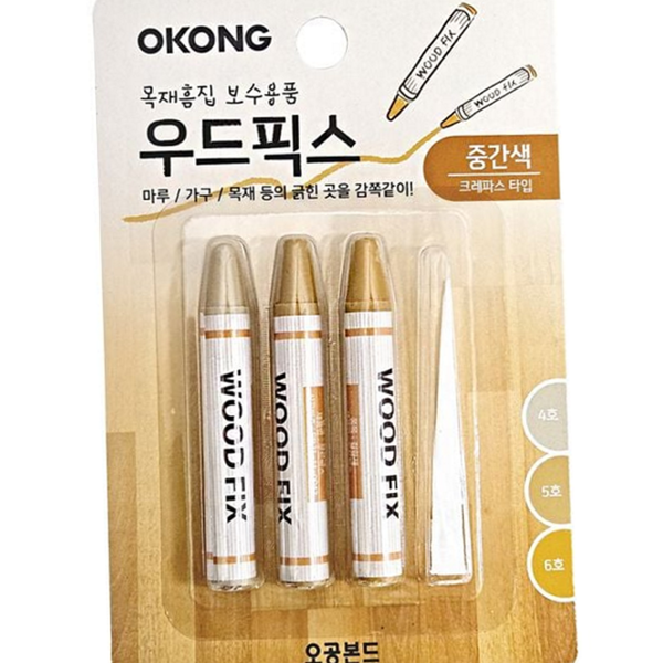크레파스형 마루 흠집 보수 스크래치 바닥 흠집 보수제 나무 가구용 - 상품 이미지