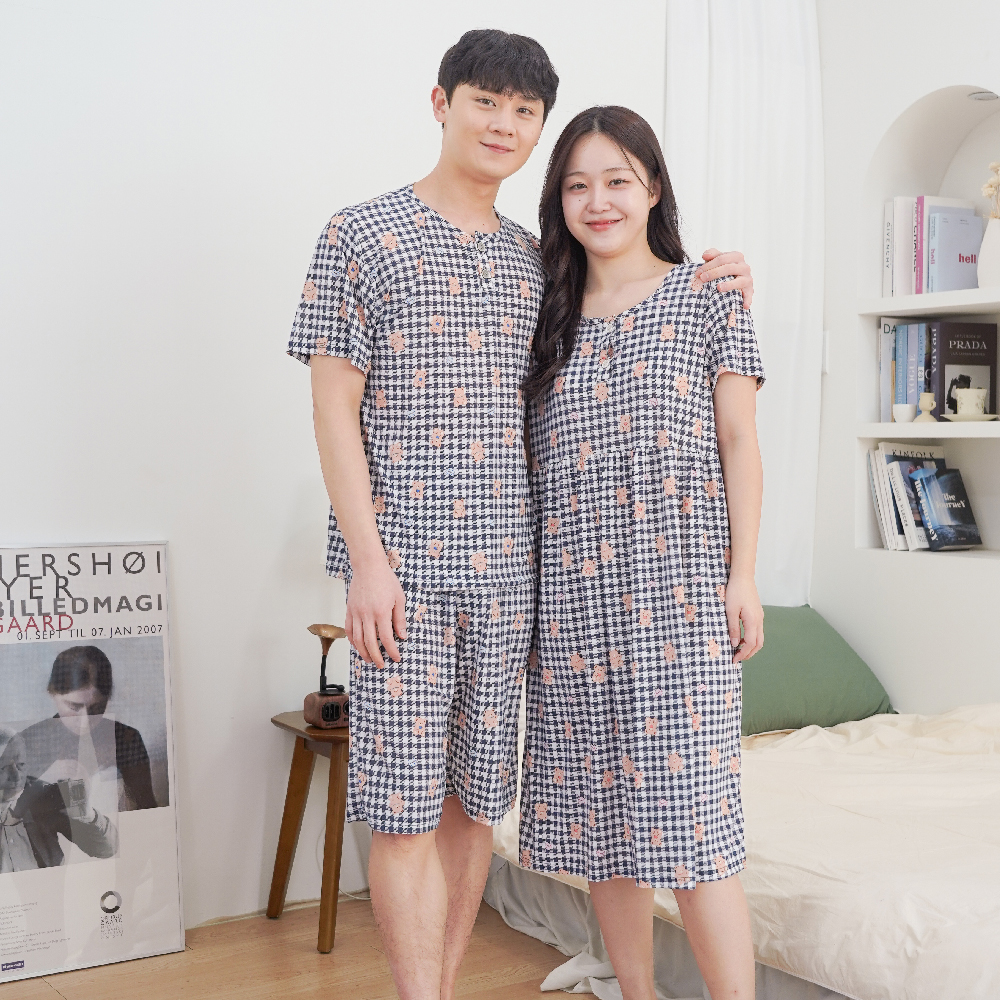 폭스클럽 여름 잠옷 여성 원피스잠옷 냉감 편한 빅사이즈 패밀리 홈웨어 파자마 상품 이미지