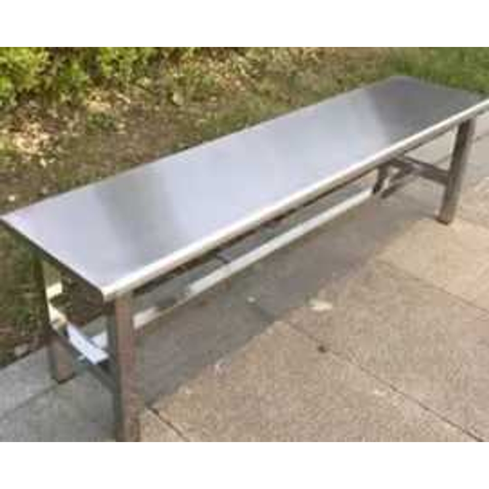 야외 벤치 의자 스테인리스 공원 테라스 정원 긴 체어 100x45x35 - 상품 이미지