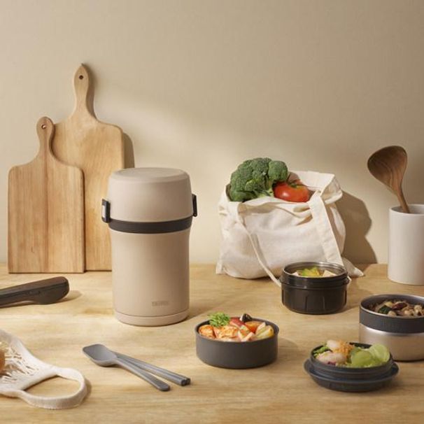 THERMOS 보온 도시락통 도시락 캠핑 학생 직장인용 크림화이트 885ml - 상세 이미지 3