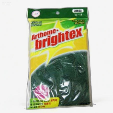 기전상사OEM 아트홈 브라이텍스 부직포 수세미 3매입 설거지 주방소품 탄냄비