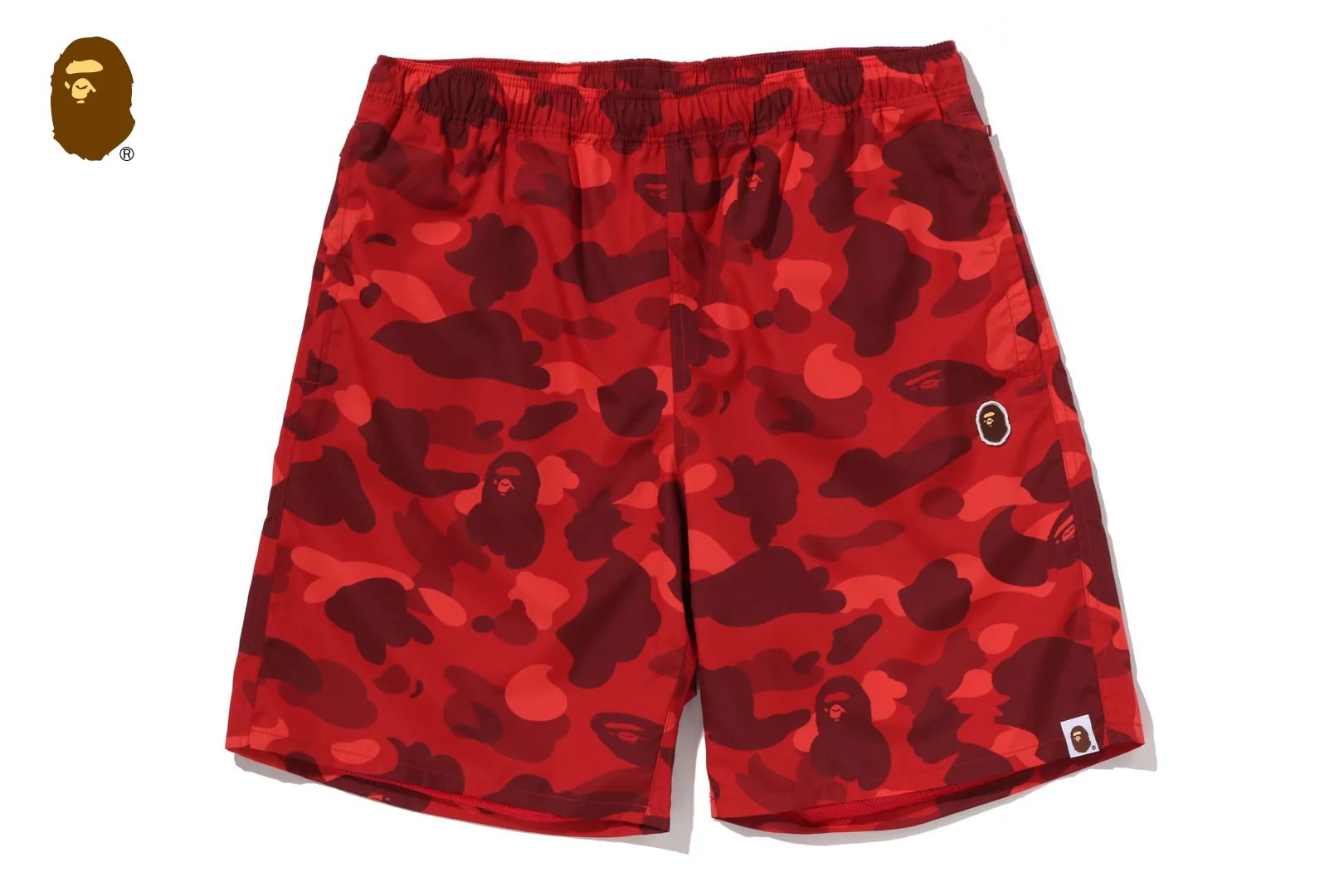베이프 바지 COLOR CAMO APE HEAD ONE POINT BEACH SHORTS 1M30-153-007 - 상세 이미지 2