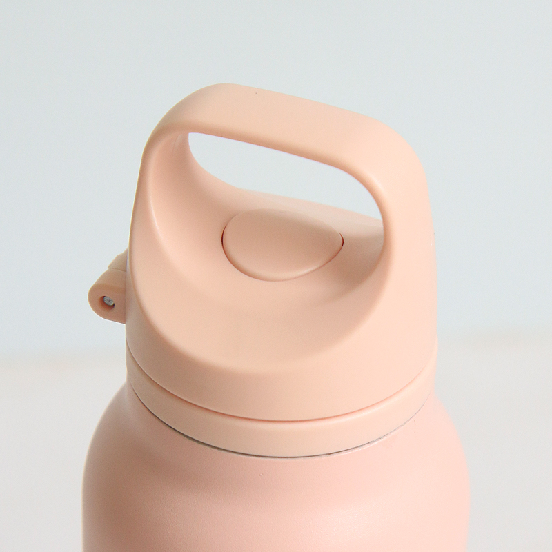 T45 원터치 손잡이 텀블러 대용량 보온보냉 사무실 캠핑용 600ml, 퍼플 - 상세 이미지 5