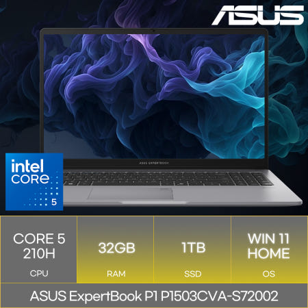 ASUS ExpertBook P1 P1503CVA-S72002 (RAM 32GB_SSD 1TB_WIN11)_마우스+장패드증정 AN