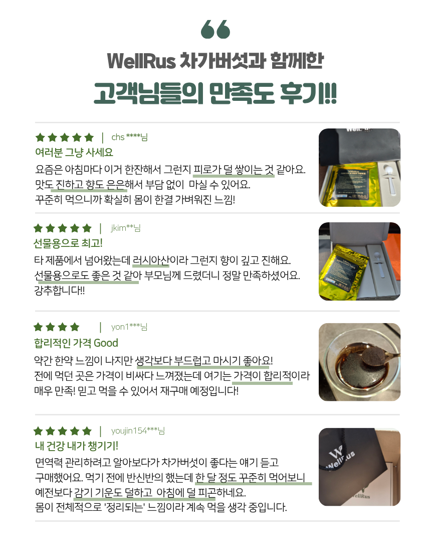 [폭염주의] 좋은 버섯, 웰루스 러시아산 차가버섯 추출분말 100g - 상세 이미지 5