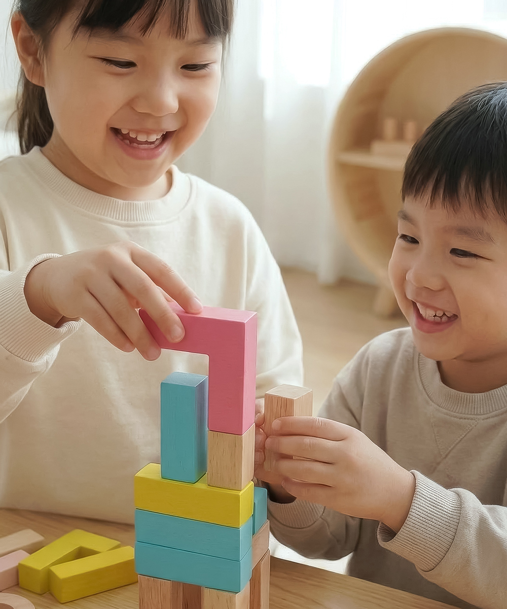 다르담 유아 아기 한글공부 놀이 자가 48pcs 장난감 교구 원목 한글 블록 - 상세 이미지 3