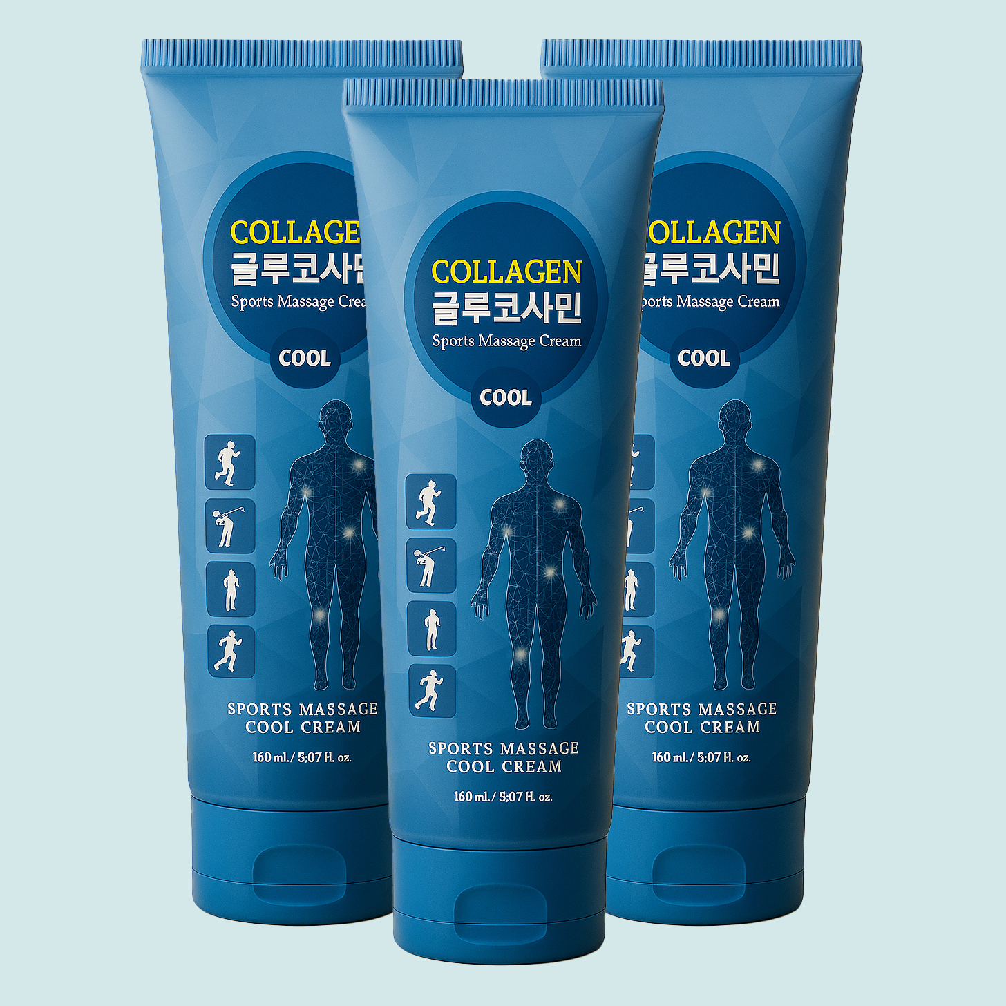 리포레 종아리 릴리즈 이완 크림 부기 케어 다리 마사지 150ml, 3개 - 상품 이미지