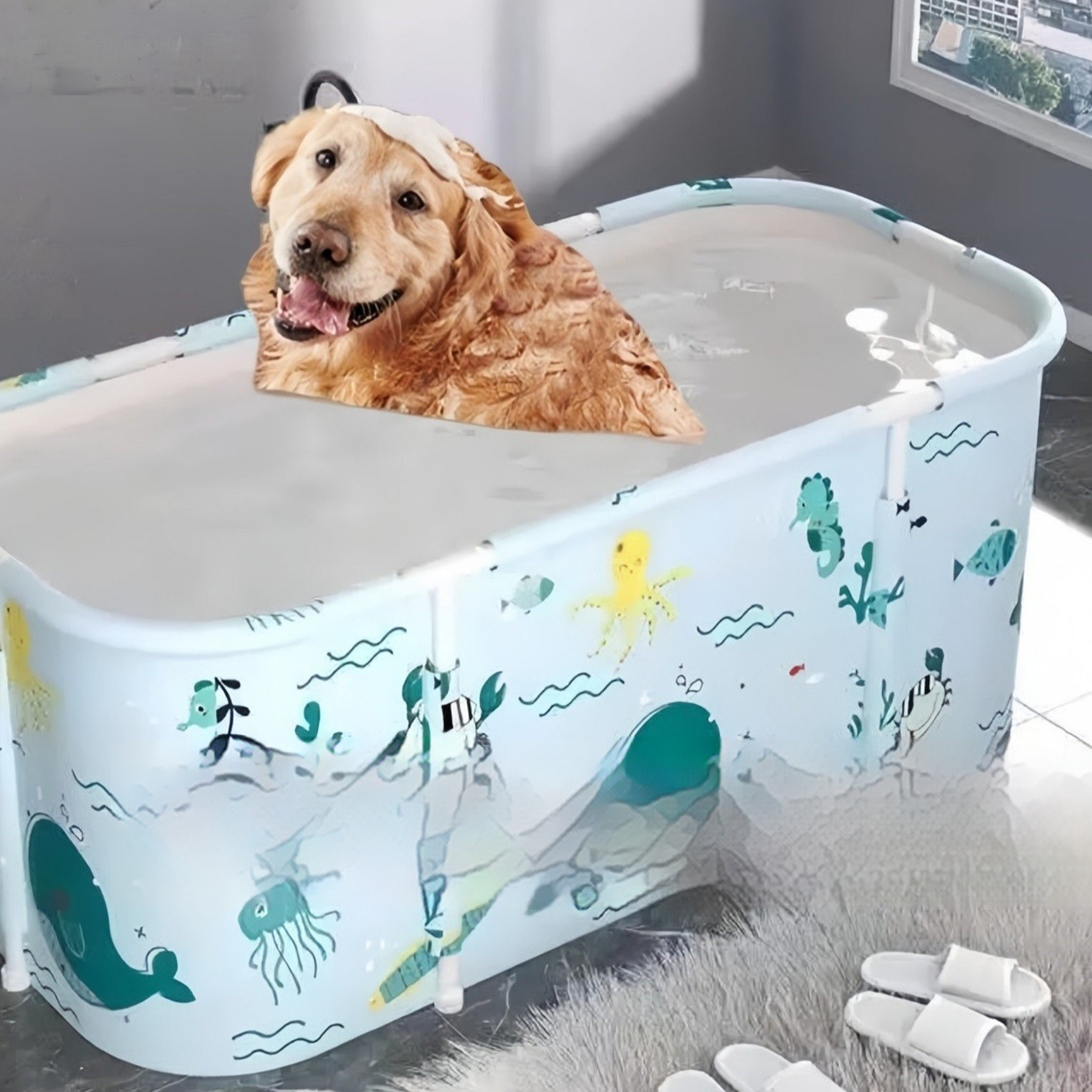 샤워보드 강아지샤워보드 고양이 욕조 강아지욕조 접이식 샤워 반려동물용품 펫용품 목욕용품 이 - 상품 이미지