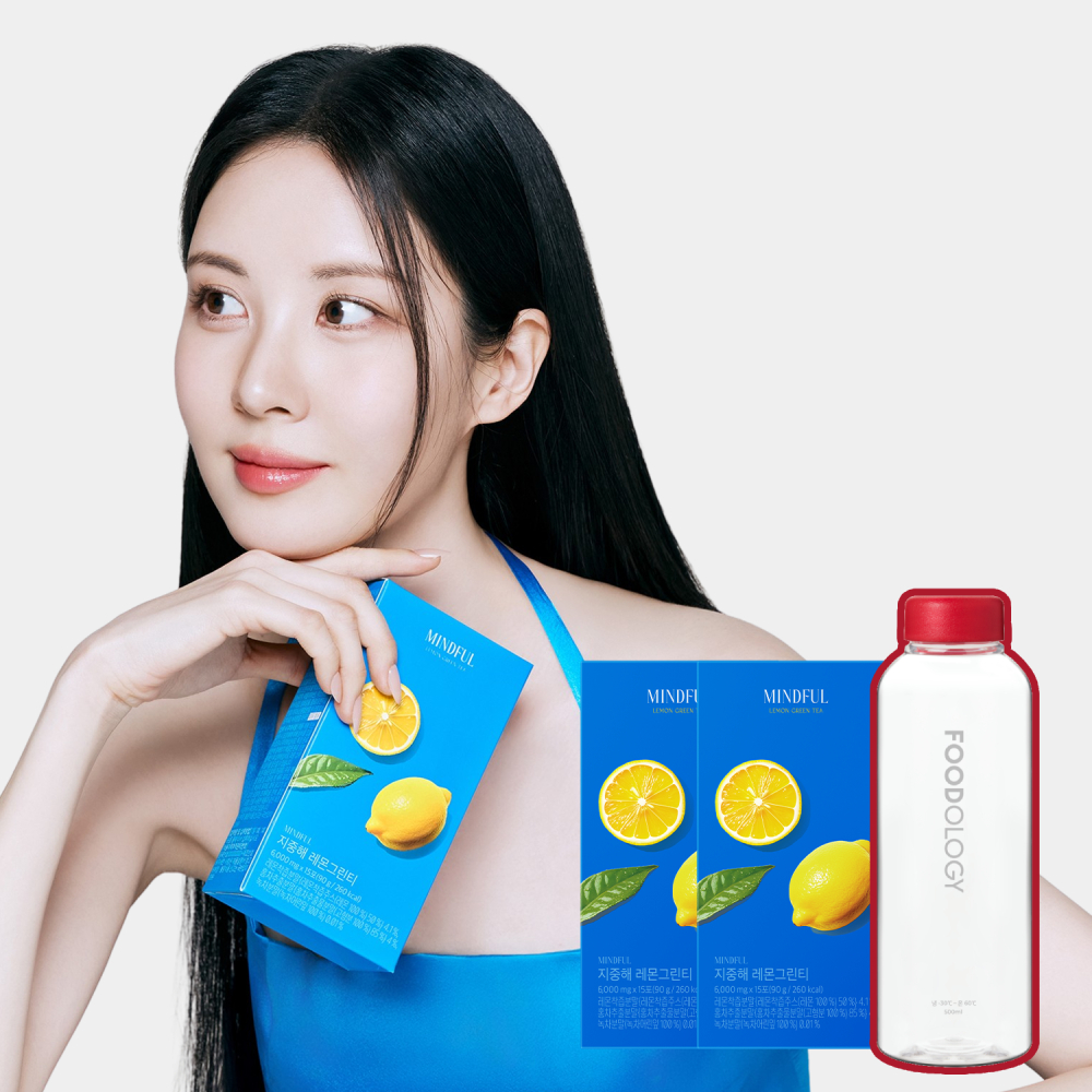 푸드올로지 지중해 레몬그린티 유기농 레몬녹차꿀 라인관리 아이스티 2박스+보틀