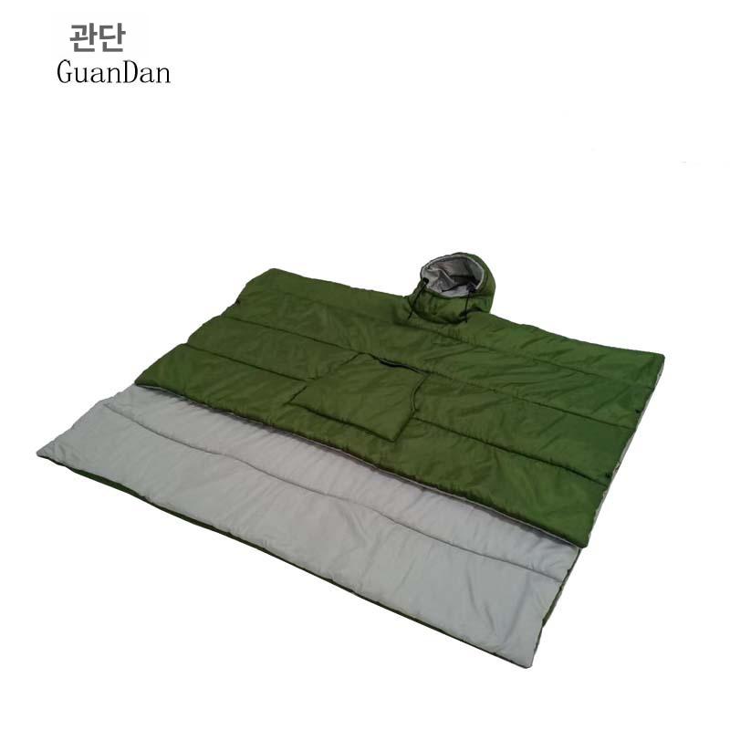 캠핑용 휴대용 사계절 망토형 야외 올리브그린 200x140cm - 상세 이미지 2