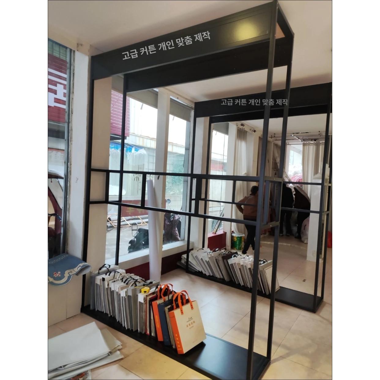 고급 커튼 맞춤 제작 철제 행사 부스 프레임 전시용 대형 조립식 스틸 파티션 구조물 - 상세 이미지 4