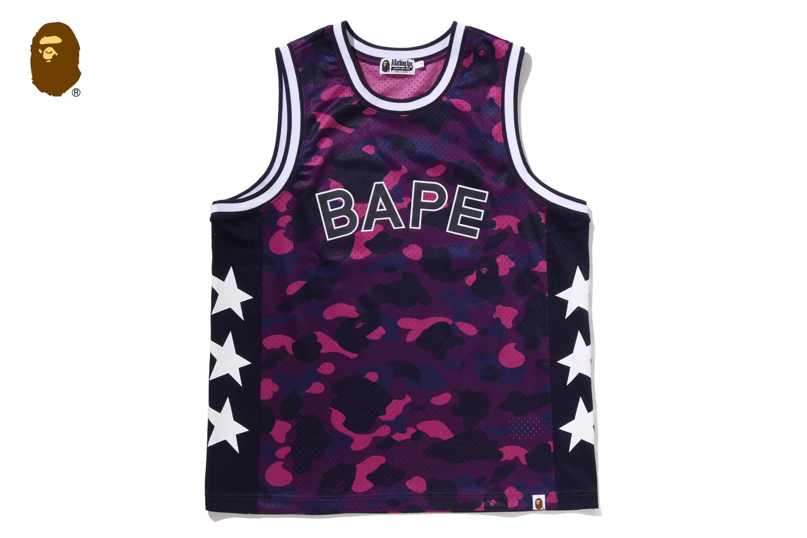 베이프 나시 COLOR CAMO MESH MULTI LOGO RELAXED FIT TANK TOP 1M30-108-302 - 상세 이미지 3