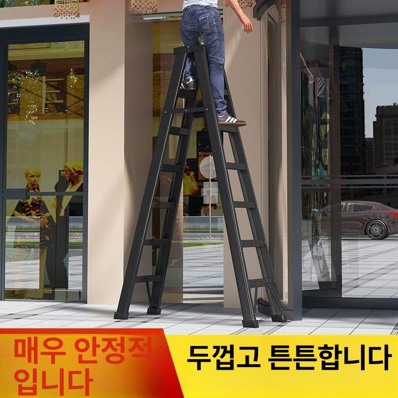 고층 긴사다리 대형 알루미늄 1 8m 6단 A형 3미터 작업높이 광폭 접이식 안전 튼튼한 1.0m 양면 사다리 - 상품 이미지