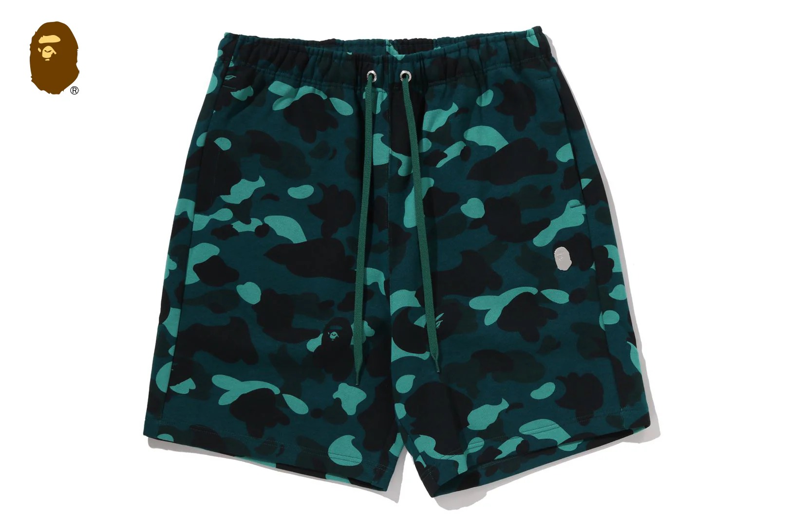 베이프 바지 COLOR CAMO METAL APE HEAD RELAXED FIT SWEAT SHORTS 1M30-153-302 - 상세 이미지 4