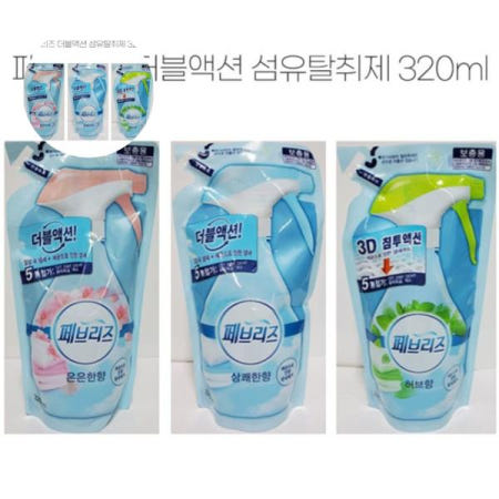 좋은냄새 페브리즈 더블액션 섬유탈취제 4가지향 (리필) 320ml