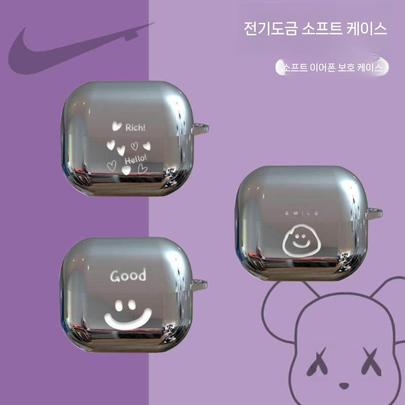 맞춤형 도금 스마일리 삼성 버즈3 헤드폰 케이스 새로운 프로 무선 블루투스 보호 크리에이티브 일렉트로도금 소프트 3Pro 충전 박스 전체 패키지 적용 - 상세 이미지 2