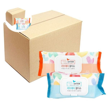 (주)장원 물티슈 (대용량 박스 출고) 러브레터 캡형